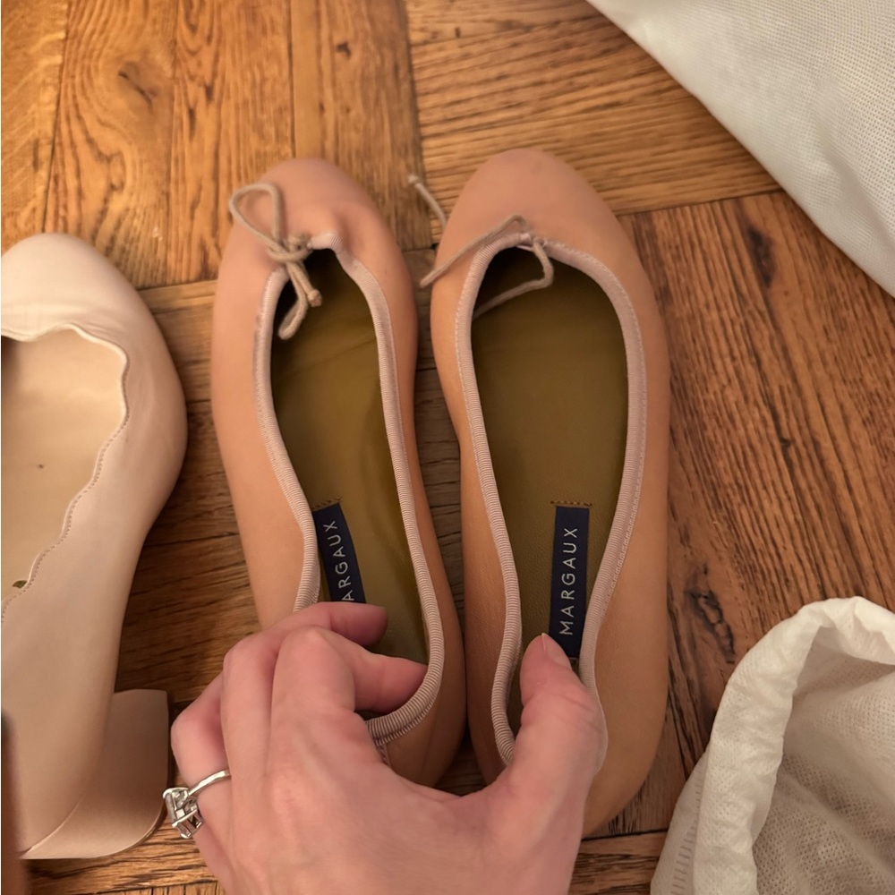 Margaux Women's Dusty Rose leather Ballet Flats